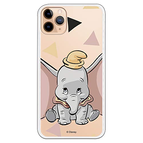 Fundas Iphone 11 Pro Max Disney Funda para iPhone 11 Pro MAX Oficial de Dumbo Dumbo Silueta Transparente para Proteger tu móvil. Carcasa para Apple de...