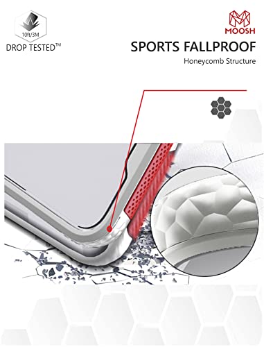Image of MOOSH Commuter Series for iPhone 12 Mini Case Clear Back 10FT Drop Tested Scratch-Resistant Raised Edges Replaceable Colour Blocks Shock Absorption Apple iPhone 12 Mini Case 5.4 inch (White)