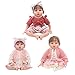 Reborn Doll Clothes for 20-22 Inch Dolls, 3 Sets 20 Inch Baby Doll Clothes Accessories 10 Pcs with Dress Coat Outfits, Headbands, Socks, Top and Pants for 20