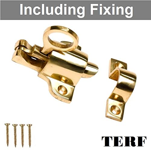 Custom Brass Window Gate Security Pull Ring Spring Bounce Door Bolt Safety Hasp Sliding Brass Door L