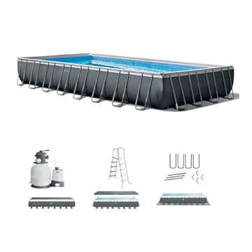swimming pool with filter and heater