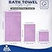 DAN RIVER 8 PC Luxury Bath Towels for Bathroom, 2 Bath, 2 Hand, and 4 Wash Cloths, 600 GSM 100% Ring Spun Cotton Towel Set, Highly Absorbent, Gym, Hotel, and Spa, Lavendar