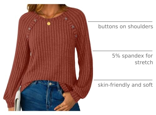 Image of LILLUSORY Womens Tops Long Sleeve Shirts Fall Lightweight Sweaters