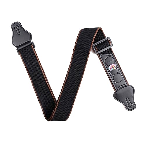 HUIOP Sangle en coton pour guitare Folk,électrique,en pur coton,avec ceinture à défilement,5 palettes et 2 boucles en caoutchouc,Sangle en coton pour guitare - Les Beatles, Paul McCartney, John Lennon, RIngo Starr, George Harrison HUIOP Sangle en coton pour guitare Folk,électrique,en pur coton,avec ceinture à défilement,5 palettes et 2 boucles en caoutchouc,Sangle en coton pour guitare