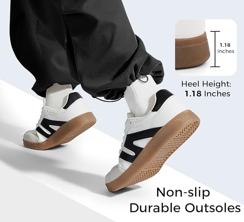 LUCKY STEP Men's Retro Fashion Sneakers Low Top Comfort Trainers Casual Lightweight Classic Walking Shoes3