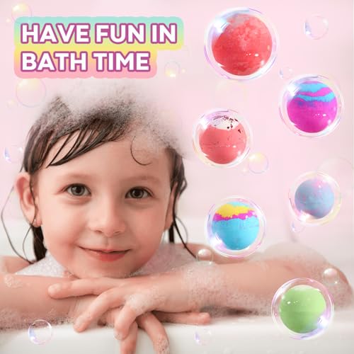 MeCids Bath Bombs for Kids with Surprise Toy Inside, 6 Pack Organic Bath Bomb with Bracelets and Rings, Bubble Bath Bombs Ball Kit for Kids Girls Birthday Christmas - Image 8