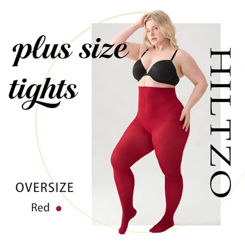 Image of Women's Plus Size Tights High Waist Sheer Semi Opaque Ultra-Soft Pantyhose XL, 2XL, 3XL, 4XL