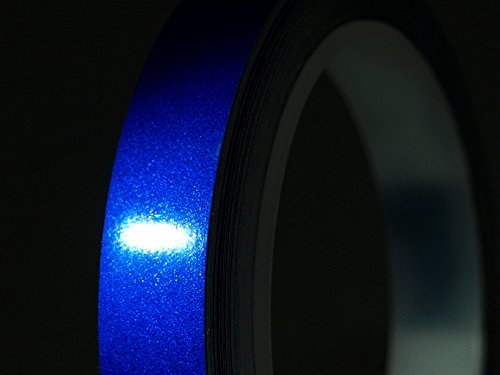 DonDo Reflektorband 3M 610C Reflexfolie reflektierendes Klebeband Sicherheitswarnband Blau 5mm x 10m - Image 3