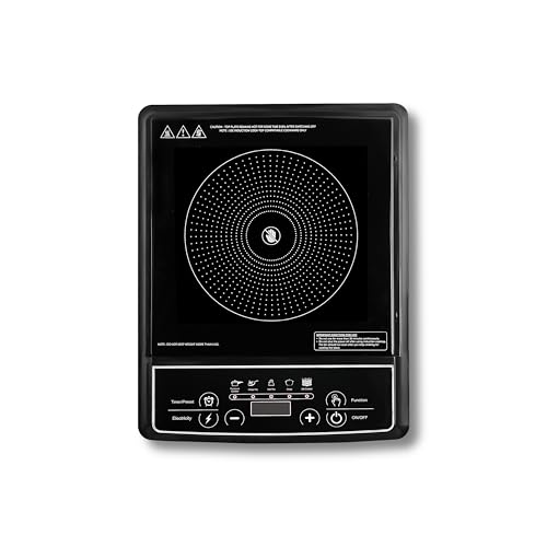 Image of Pencil Presto 1800W Induction Cooktop | BIS Certified | 2.5KV Surge Protection | Button Control | 5 Preset Cooking Functions | Electric Induction Stove for Home Kitchen