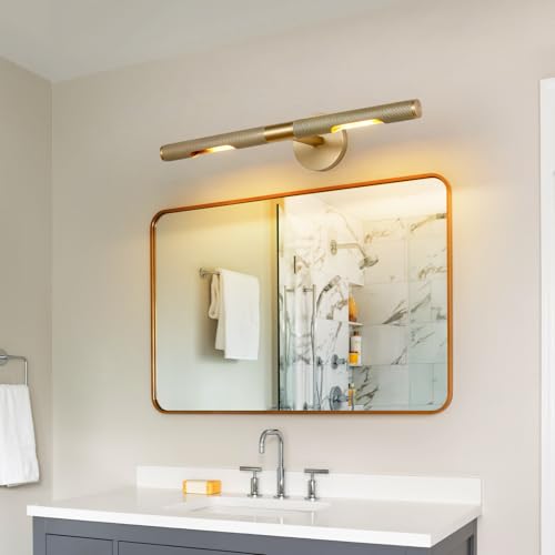 Image of 22 inch L Picture Light Dimmable Vanity Bathroom Light Rotatable 360 Wall Sconce Lights for Pictures Art Gallery Painting Frame,Include Bulbs,Brass 22 inch L x 1.38 inch D