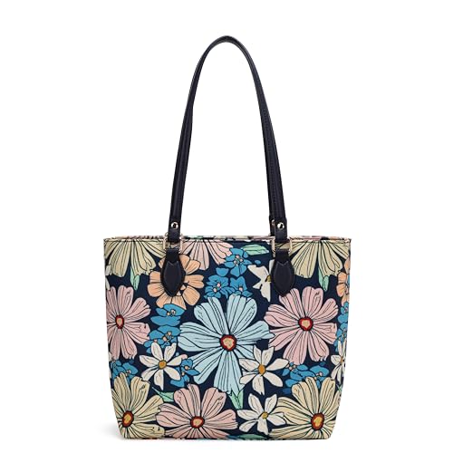 Image of Tote bags for women, tote purse, nylon tote bag, with zipper and pockets, waterproof
