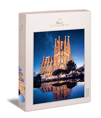 Ulmer Puzzleschmiede - Barcelona-Puzzle Basilika Sagrada Familia - Impressionnant Puzzle de 1000...