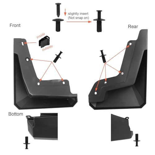 Image of Mud Flaps for Tesla Cybertruck 2025 2024 Accessories Splash Guards Fender Wheel Tire Mudguards Front and Rear Set of 4 No Drilling Required