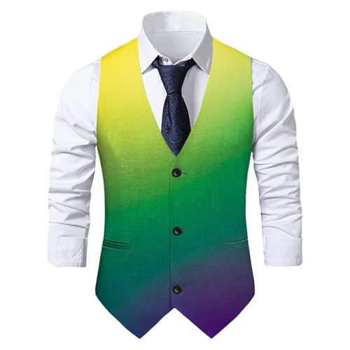 Gilet imprimé carnaval WWricotta costume ajusté pour soirée et mariage