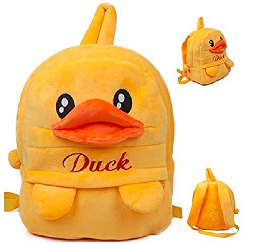 blue tree School Bag for Cute Kids for (1-6 Years), Preschool Soft Plush Duck Bag for Toddlers, Embroidery Designs Travel Animal Cartoon Backpack for Baby Boys and Girls-picture-14