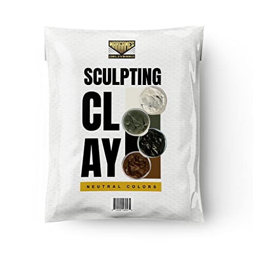 Wargames Delivered Apoxie Sculpt Color Kits For Molding, Creative Styles, Filling, And Home Decor With Adhesive Power Waterproof Air Dry Clay By Aves Neutral (Black, Brown, Silver-Grey, White) #TOP24