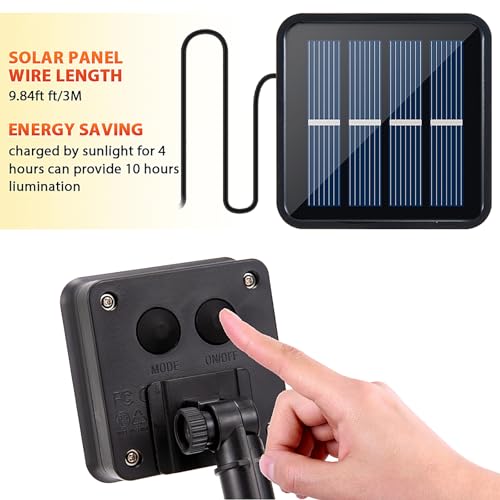 Image of Solar LED Strip Lights Outdoor Solar Powered Rope Light Waterproof 10FT Cuttable Tape Lighting 3000K Warm White with 8 Modes for Fence, Outside, Stair, Step, Yard, Pool, 1 Pack