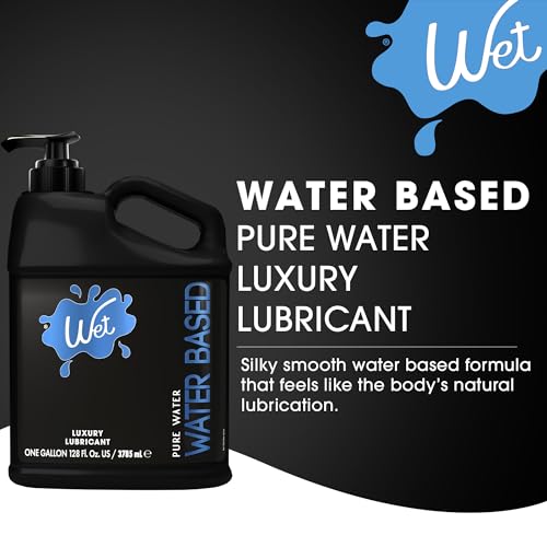 Image of Wet Silver Water-Based Lubricant | Long-Lasting, Original Premium Formula | Vegan, pH-Balanced, Hypoallergenic, Paraben-Free, Non-staining | Lube for Men, Women & Couples, 128 fl oz