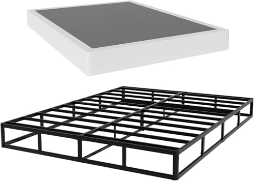 YORMDMO King Size Box Spring 7 Inch Mid Profile Box Springs with Washable Cover Heavy Duty Metal Mattress Foundations Easy Assembly 3000 lbs Capacity