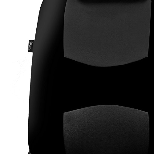 FH Group Front Set Cloth Car Seat Cover for Bucket Seats, 1-Piece Seat Cover, Universal Fit, Airbag Compatible, Seat Covers for SUV, Van, Black - Image 2