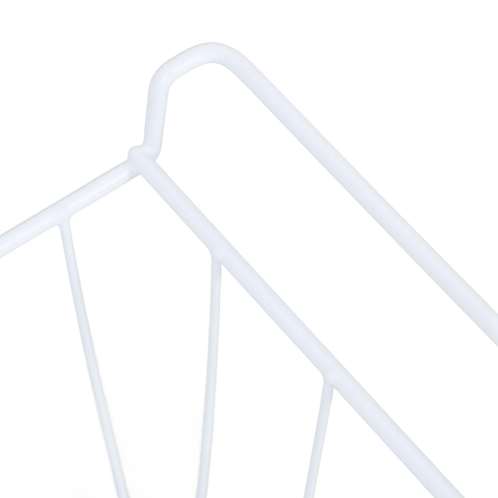 Cestello congelatore |Salvaspazio con rivestimento in PE in filo di acciaio per la conservazione di alimenti surgelati |Contenitore organizer multiuso per (White)