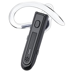 Bluetooth Headset Noise Canceling for Cellphones Wireless Single Ear Bluetooth Earpiece with Microphone for Trucker (Black)