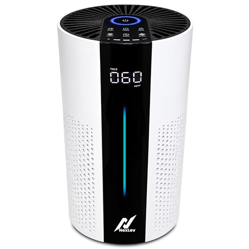 Image of Nexlev Air Purifier for Bedroom | Smart Air Purifier for Living Room with H13 HEPA Filter | Up to 300 Sq Ft | PM2.5 & AQI Display | 360 Air Intake | Removes Dust, Touch Control for Home & Office