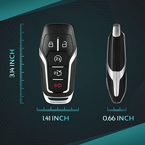 Key Fob Fit For Ford F150 Fusion Mustang Explorer Edge F250 F350 Lincoln Mkz Mkc Replacement Keyless Entry Remote Control Smart Key Fob Shell Case With 5 Buttons #TOP5