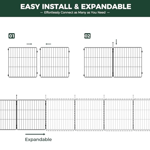 FXW MiniPaws Unleashed Dog Playpen for Yard & RV Camping, Expandable 24-inch 8 Panels for Puppies and Small Dogs, Portable for Indoor and Outdoor Use - Image 6