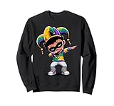 cappello da giullare nero divertente per bambini mardi gras dabbing boy felpa