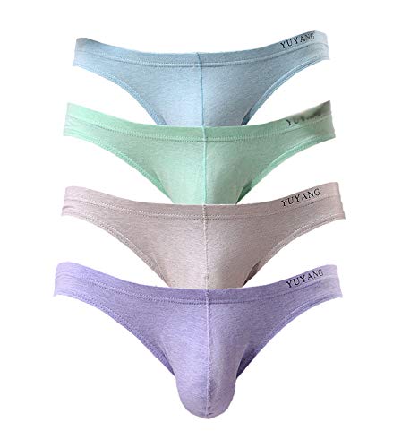 YUYANG 47 Mens Cotton Briefs Wide Belt Low Waist Pouch Underwear