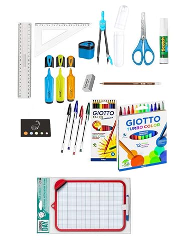 Kit Fournitures Scolaires 18 Pièces Spécial Primaire + 1 Index