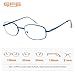 EFE Lightweight Reading Glasses Readers for Men Women 2.0 Thin Wire Metal Frame Spring Hinge Eyeglasses 4 Pack (Mixcolor, 2.0)