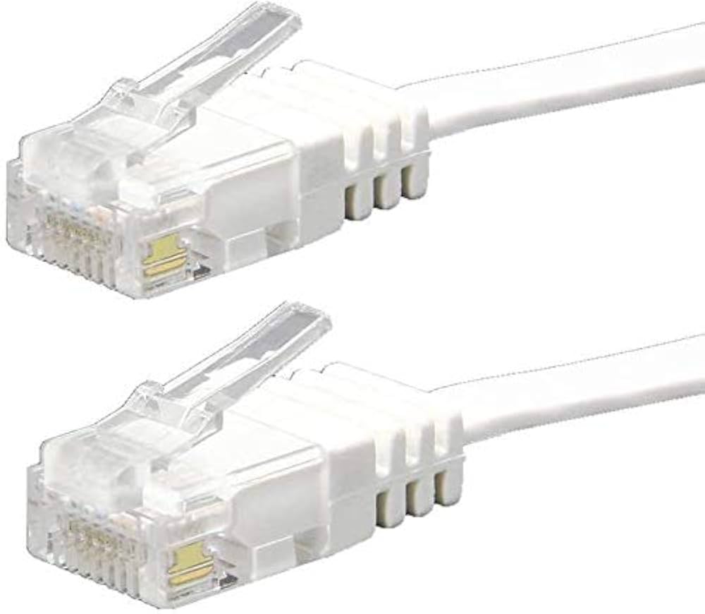 ホワイト LANケーブル RJ45コネクタ Amazon | LANケーブル 白 フラット 15cm 2本 CAT6 ランケーブル