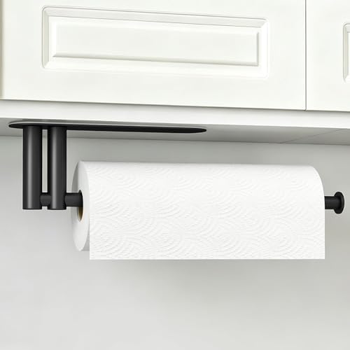 Paper Towel Holder Under Cabinet, Upgraded Dual-Rod...