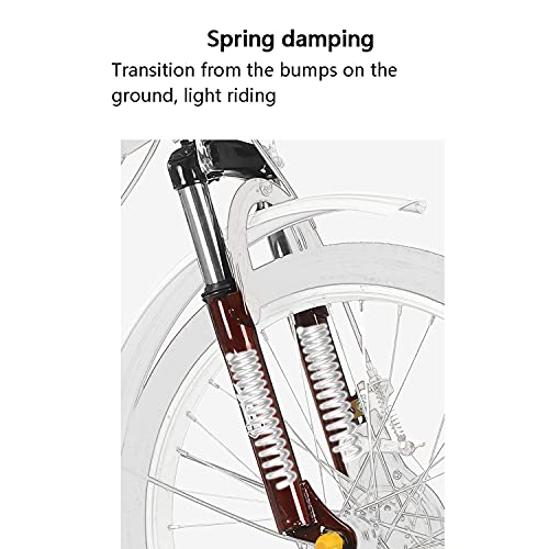 Dreiräder für Erwachsene, 3-Rad-Fahrräder, 20-Zoll-Dreirad, mit Einkaufskorb, für Freizeit, Einkaufen, Picknicks, Übung, Herren, Damen (rot) – Bild 5