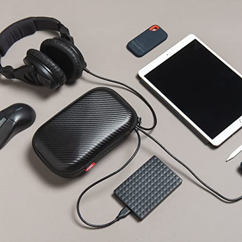 Image of ZIPIT Black Carbon Pencil Case, Durable Pencil Box Storage and Cable Holder