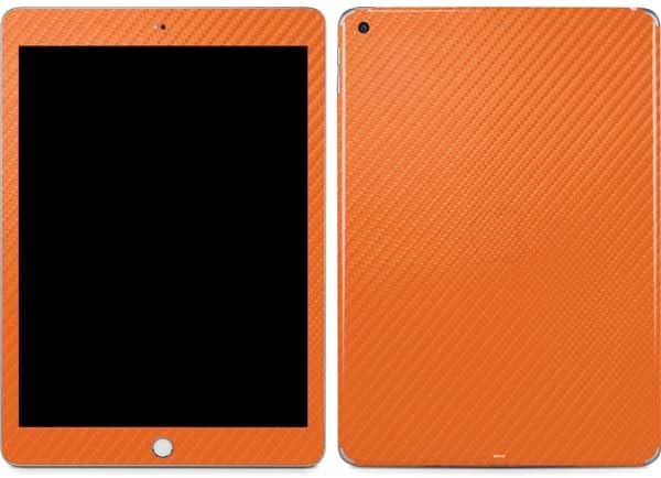 Skinit Decal Tablet Skin Compatible with iPad 9.7in (2018) - Orange Carbon Fiber Specialty Texture Material Design
