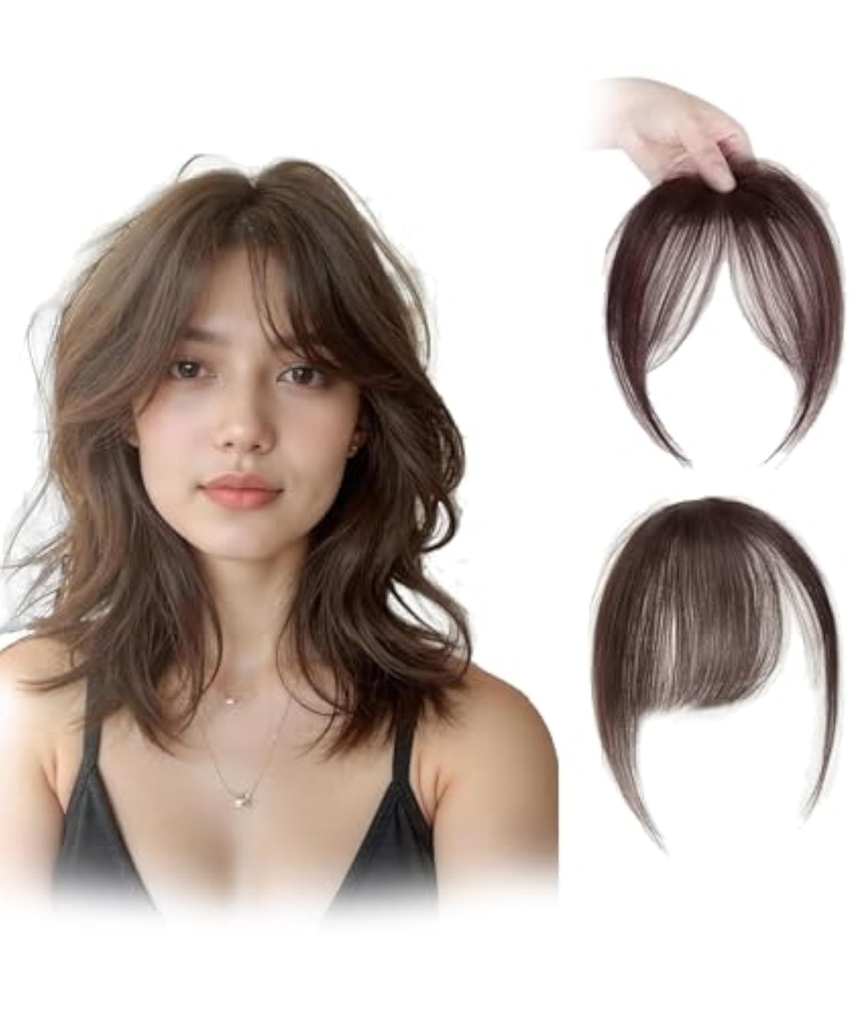 2Pcs Front Hair Extensions for Women, Daily Styling