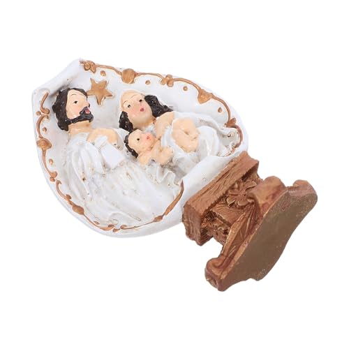 LABRIMP Jesus Nativity Scene Resin Figurine Baptism Statue Christian Home