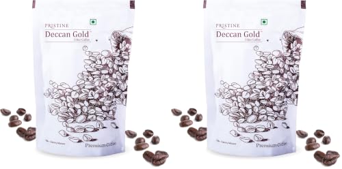 Image of PRISTINE Deccan Gold Medium Roasted Filter Coffee Powder (Coffee-80%, Chicory-20%) 200g (Pack of 2)