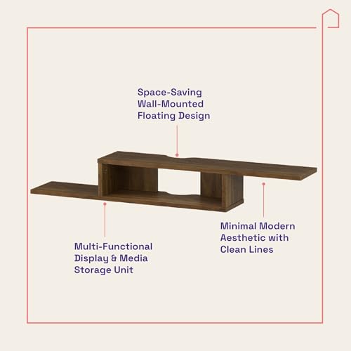 Image of Wakefit Flowen Engineered Wood TV Unit - Columbain Walnut
