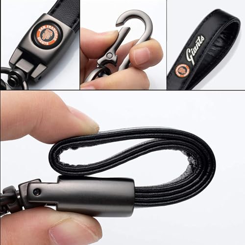 Image of Car Keychain Keyring for S.F Giant Baseball Fans,San Fransisco Giant Accessories Women /Men's Keychains for Vehicles,Leather Key Ring Lanyard Car Key Fob Holder,Key Fob Keyring Replacement