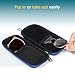 Tangoner Double Eyeglasses Case Hard Shell Dual Sunglasses Organizer with Zipper Closure Travel Eyewear Storage for Vehicle holds 2 Pairs of Glasses, Blue