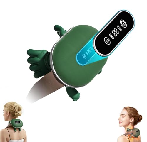4d Nackenmassagegerät Kabellos Elektrische Shiatsu NackenmassagegeräTe mit LED Schulter Massagegerät mit Händen 3 Massagestufen und 2 Heizstufen für Zuhause Büro Reisen