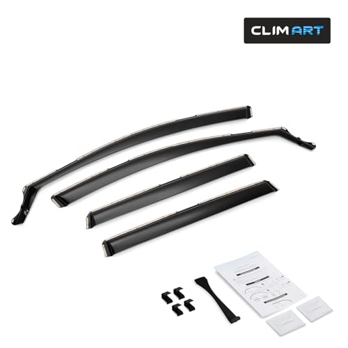 Image of CLIM ART in-Channel Incredibly Durable Rain Guards for Honda CR-V (CRV) 2017-2022, Original Window Deflectors, Vent Deflector, Vent Window Visors, Dark Smoke Car Accessories, 4 pcs - 617450