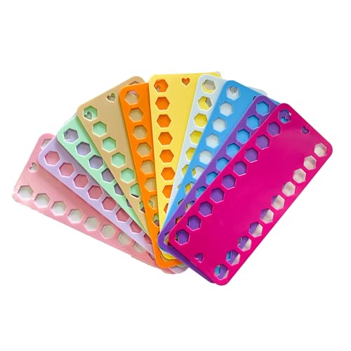 Image of Howie's Needlepoint 10pcs Embroidery Floss Organizer, Colorful Plastic Cross Stitch Thread Holder, Thread Storage Tool, Needlework Project Card, 20 Holes