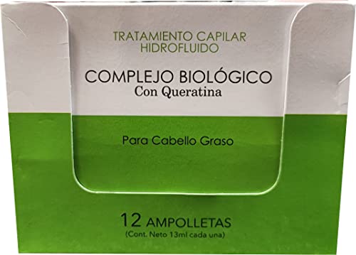 Lehit Complejo Biológico + Queratina Ampollas Masaje Intensivo Hidrofluido Contra La Caída Del Cabello | Biological Complex + Keratin Blisters Intensive Massage Hydrofluid Against Hair Loss 12 X 13 Ml