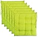 Brandsseller Cojín decorativo de asiento para silla de jardín, 9 pespuntes, varios diseños, poliéster, verde, 6er-Paket