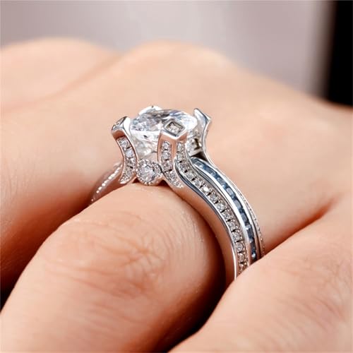 Image of Jeulia Diamond Band Rings for Women cz Sterling Silver Interchangeable Ring Sets Wedding Engagement Anniversary Promise Ring Bridal Sets